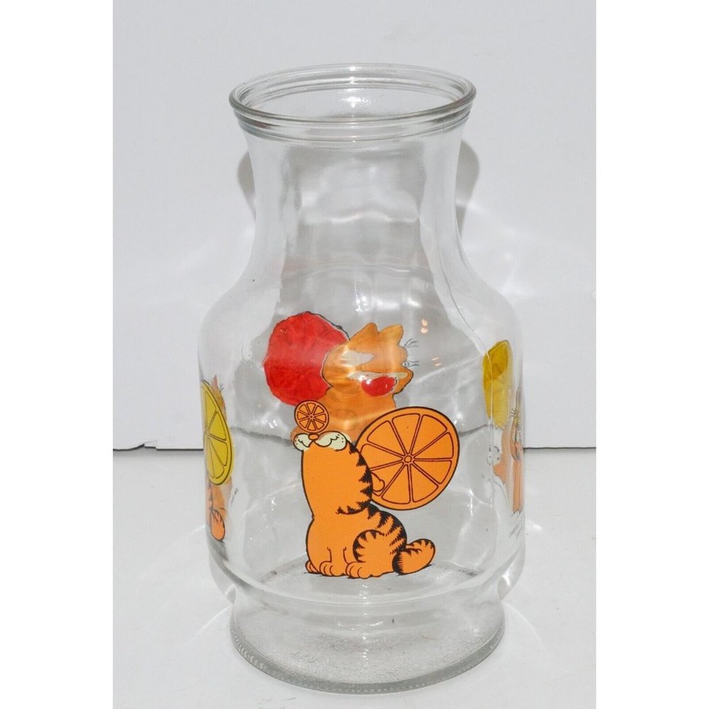 LAST CALL!!Vintage Garfield Glass Carafe Pitcher - Picture 2 of 4